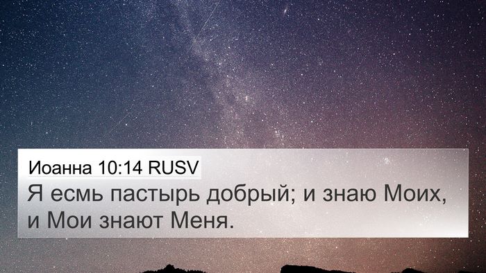 Иоанна 10:14 RUSV Bible Verse Image