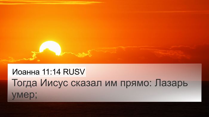 Иоанна 11:14 RUSV Bible Verse Image