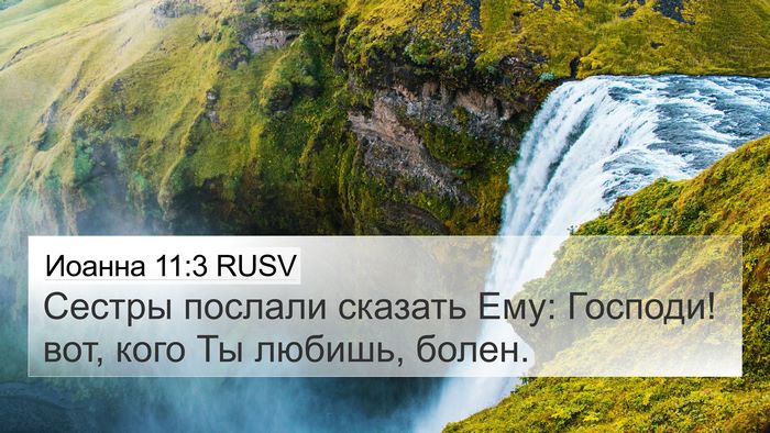 Иоанна 11:3 RUSV Bible Verse Image