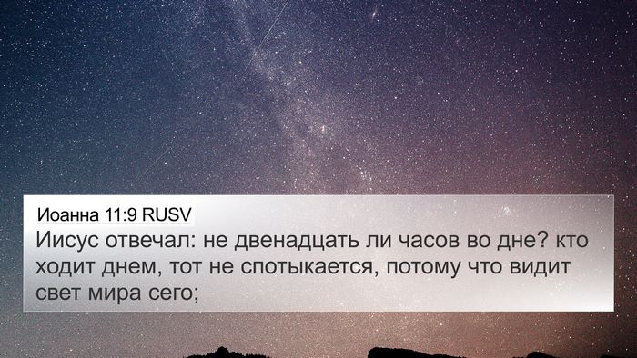 Иоанна 11:9 RUSV Bible Verse Image