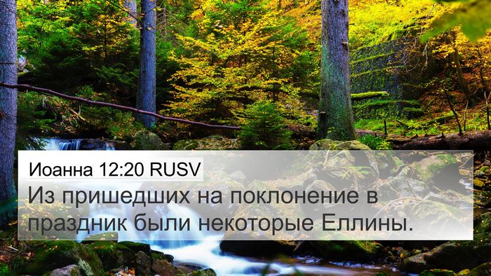 Иоанна 12:20 RUSV Bible Verse Image