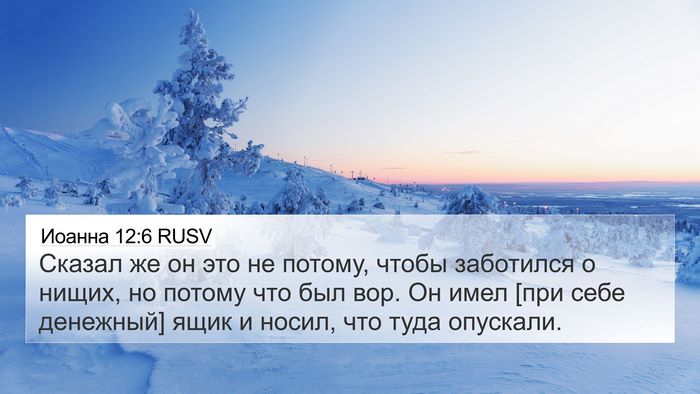 Иоанна 12:6 RUSV Bible Verse Image