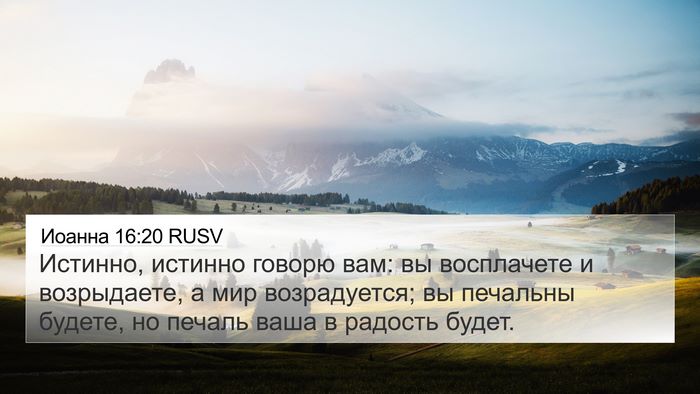 Иоанна 16:20 RUSV Bible Verse Image