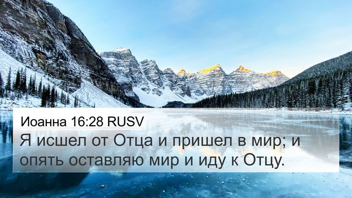 Иоанна 16:28 RUSV Bible Verse Image
