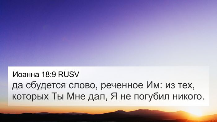 Иоанна 18:9 RUSV Bible Verse Image