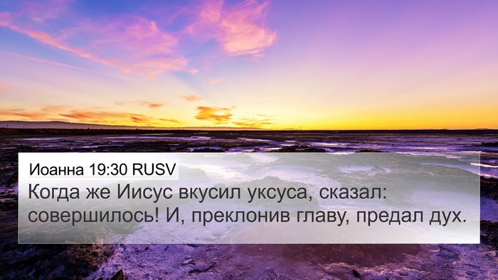 Иоанна 19:30 RUSV Bible Verse Image
