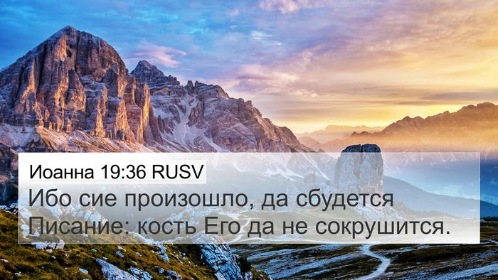 Иоанна 19:36 RUSV Bible Verse Image