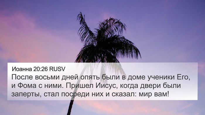 Иоанна 20:26 RUSV Bible Verse Image