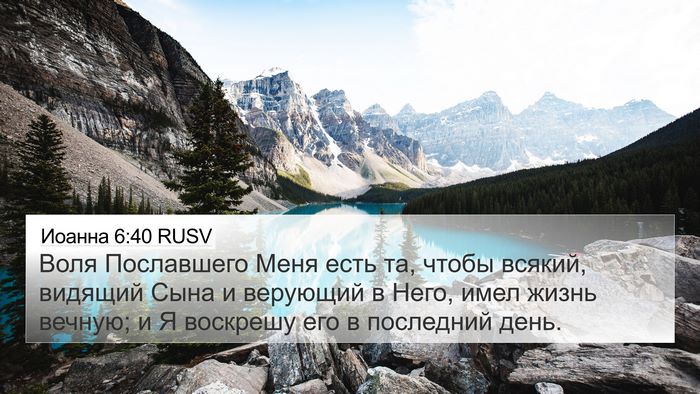 Иоанна 6:40 RUSV Bible Verse Image
