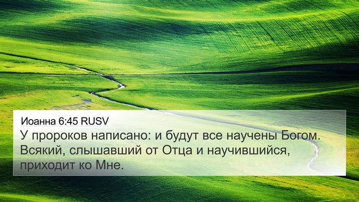 Иоанна 6:45 RUSV Bible Verse Image