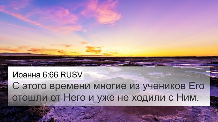 Иоанна 6:66 RUSV Bible Verse Image