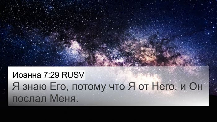 Иоанна 7:29 RUSV Bible Verse Image