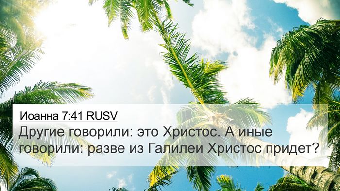 Иоанна 7:41 RUSV Bible Verse Image