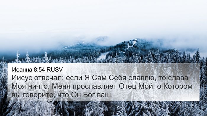 Иоанна 8:54 RUSV Bible Verse Image