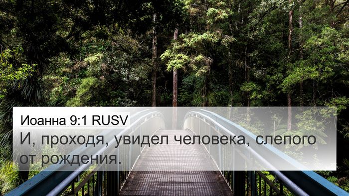 Иоанна 9:1 RUSV Bible Verse Image