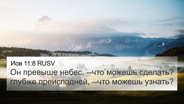 Иов 11:8 RUSV Bible Verse Image