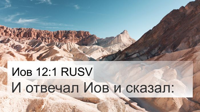 Иов 12:1 RUSV 4K Wallpaper - И отвечал Иов и - 4K Wallpaper Bible Verse