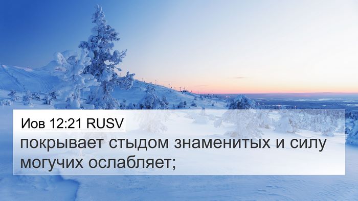 Иов 12:21 RUSV Bible Verse Image