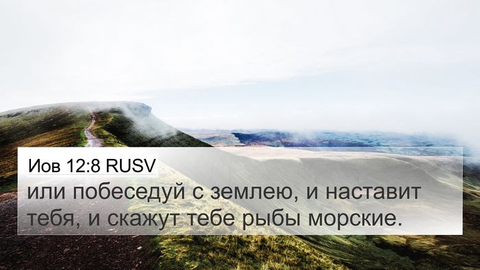 Иов 12:8 RUSV Bible Verse Image