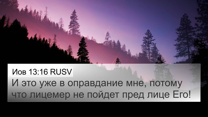 Иов 13:16 RUSV Bible Verse Image
