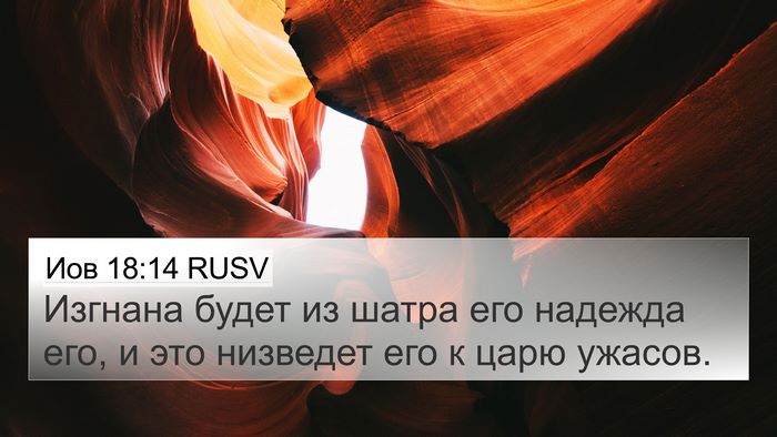 Иов 18:14 RUSV Bible Verse Image