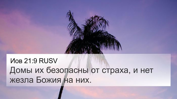 Иов 21:9 RUSV Bible Verse Image