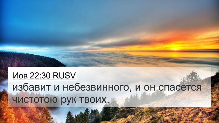 Иов 22:30 RUSV Bible Verse Image