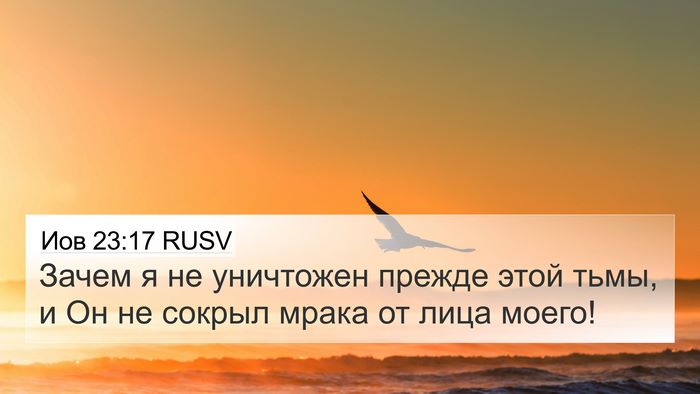 Иов 23:17 RUSV 4K Wallpaper - Зачем я не уничтожен - 4K Wallpaper Bible Verse
