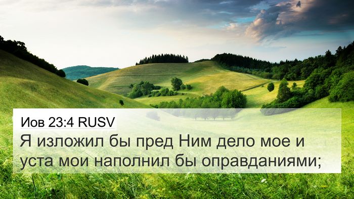 Иов 23:4 RUSV Bible Verse Image