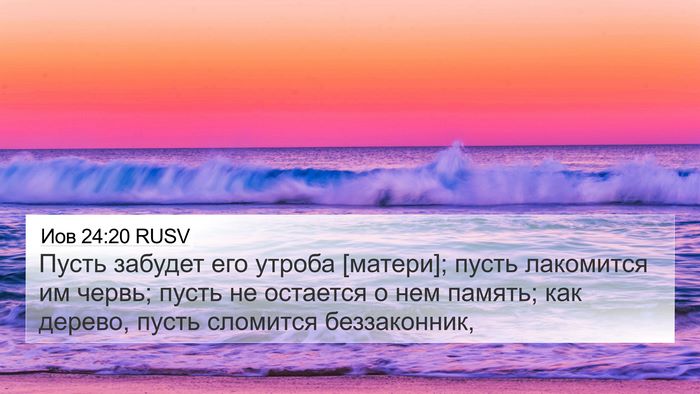 Иов 24:20 RUSV Bible Verse Image