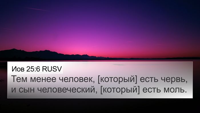 Иов 25:6 RUSV Bible Verse Image