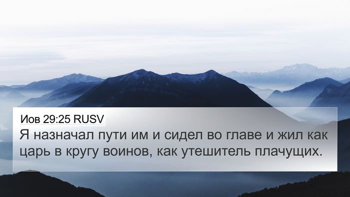 Иов 29:25 RUSV Bible Verse Image