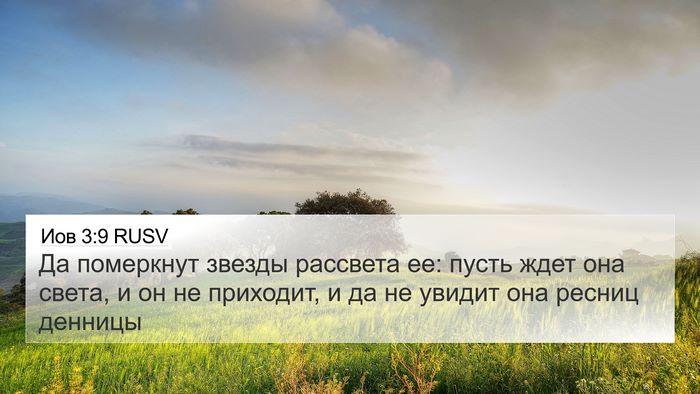 Иов 3:9 RUSV 4K Wallpaper - Да померкнут звезды - 4K Wallpaper Bible Verse