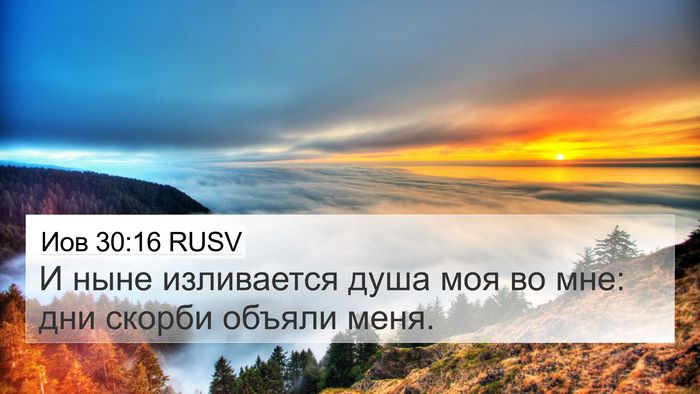 Иов 30:16 RUSV Bible Verse Image