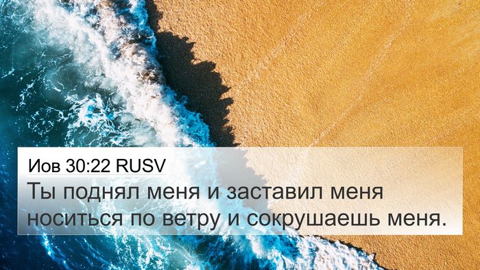 Иов 30:22 RUSV 4K Wallpaper - Ты поднял меня и заставил - 4K Wallpaper Bible Verse