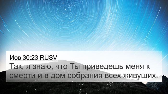 Иов 30:23 RUSV Bible Verse Image