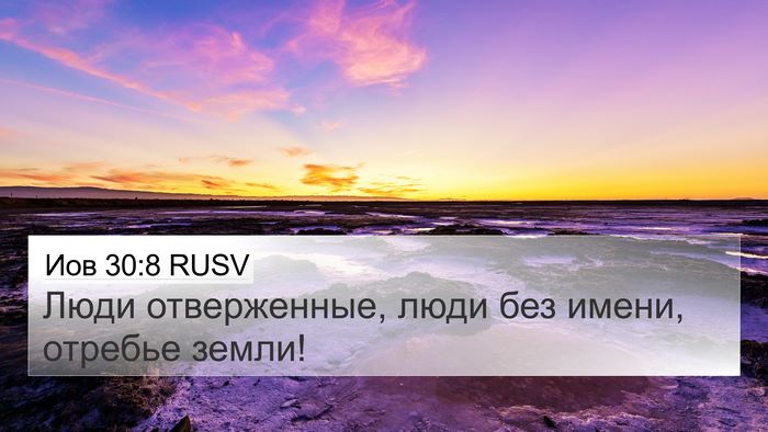 Иов 30:8 RUSV Bible Verse Image