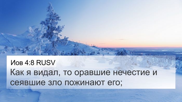 Иов 4:8 RUSV Bible Verse Image