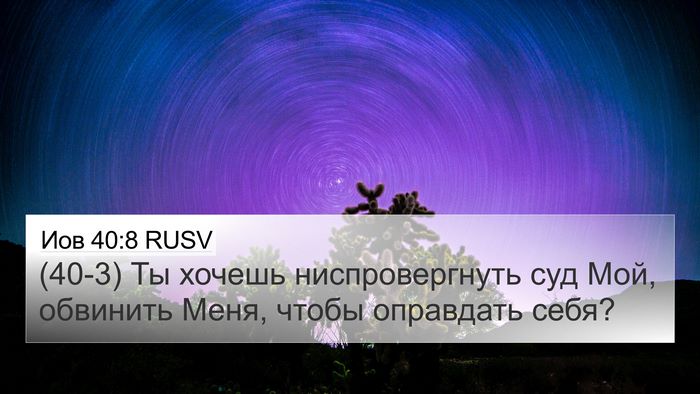 Иов 40:8 RUSV Bible Verse Image