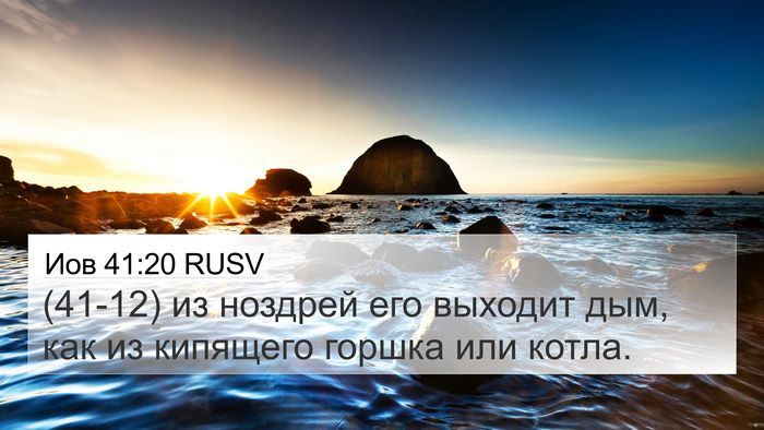 Иов 41:20 RUSV Bible Verse Image