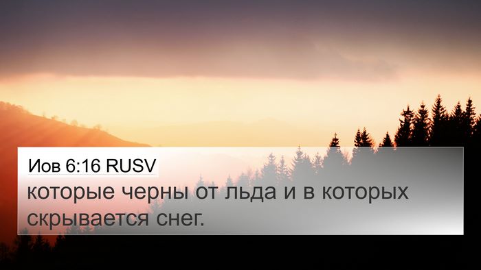 Иов 6:16 RUSV 4K Wallpaper - которые черны от льда и в - 4K Wallpaper Bible Verse