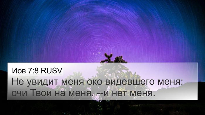 Иов 7:8 RUSV Bible Verse Image