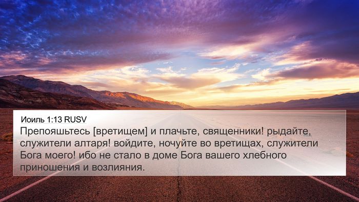 Иоиль 1:13 RUSV Bible Verse Image