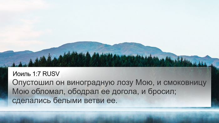 Иоиль 1:7 RUSV Bible Verse Image