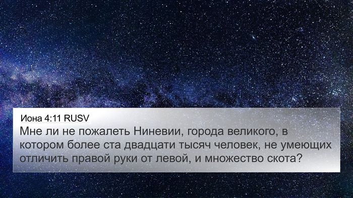 Иона 4:11 RUSV Bible Verse Image