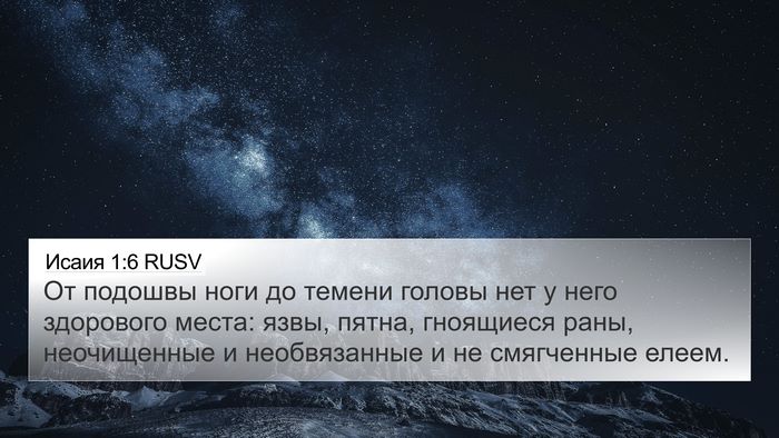 Исаия 1:6 RUSV Bible Verse Image