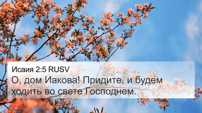 Исаия 2:5 RUSV Bible Verse Image