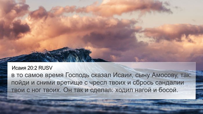 Исаия 20:2 RUSV Bible Verse Image