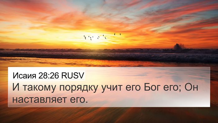 Исаия 28:26 RUSV Bible Verse Image