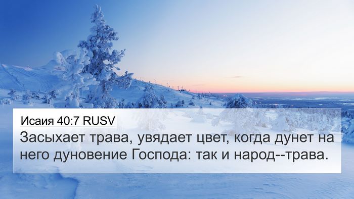 Исаия 40:7 RUSV Bible Verse Image